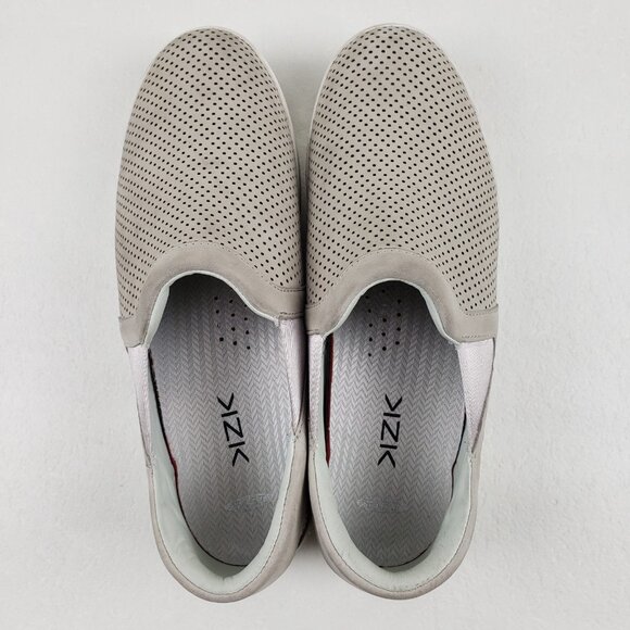 Kizik Vienna Hands Free Sneaker Womens 9 Beige Leather Casual Slip On Shoe - Picture 7 of 12